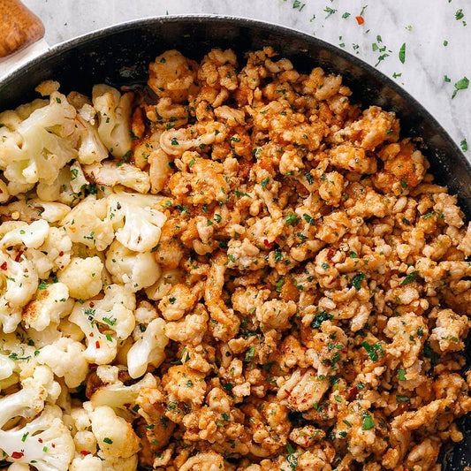 Ground Turkey topped w/ Cilantro